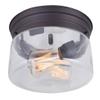 Canarm Albany 2 Light Flush Mount with Clear Glass and Oil Rubbed Bronze Finish view 1