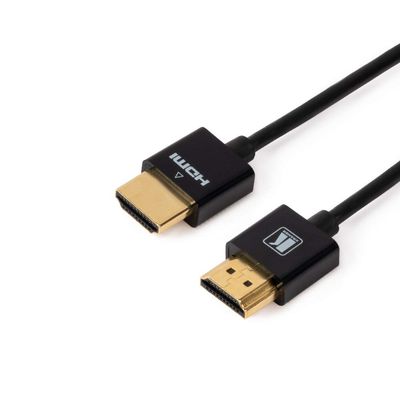 Ultra-Slim High-Speed Flexible Hdmi (M) To Hdmi (M) Cable With Ethernet: Black -