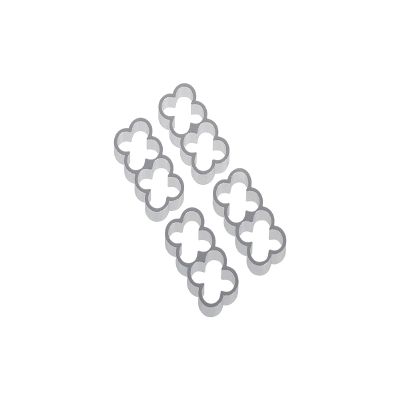 Alphacool 24771 Eiskamm Alu X8-4mm Silver - 4 pcs Modding Eiskamm