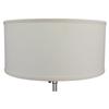 FenchelShades.com 17" Top Diameter x 17" Bottom Diameter 8" Height Cylinder Drum Lampshade USA Made (Cream) view 2