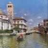 SAN GEREMIA and Palazzo Labia Venice by Rubens Santoro Bridge River Canal Boat Accent Tile Mural Kitchen Bathroom Wall Backsplash Behind Stove Range Sink Splashback One Tile 6"x8" Ceramic, Matte view 1