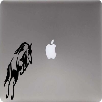 Horse Jumping Vinyl Decal Sticker for Computer MacBook Laptop Ipad Electronics Home Window Custom Walls Cars Trucks Motorcycle Automobile and More (Black)