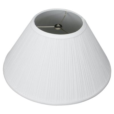 FenchelShades.com Lampshade 6" Top Diameter x 14" Bottom Diameter x 8" Slant Height with Washer (Spider) Attachment for Lamps with a Harp (Pleated White)