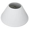 FenchelShades.com Lampshade 6" Top Diameter x 14" Bottom Diameter x 8" Slant Height with Washer (Spider) Attachment for Lamps with a Harp (Pleated White) view 1