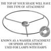 FenchelShades.com Lampshade 6" Top Diameter x 14" Bottom Diameter x 8" Slant Height with Washer (Spider) Attachment for Lamps with a Harp (Pleated White) view 4