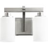 Quorum 5207-2-65 Transitional Two Light Vanity from Lancaster Collection in Pewter, Nickel, Silver Finish, view 1