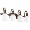 Quorum 5011-4-86 Transitional Four Light Vanity from Richmond Collection in Bronze/Dark Finish, view 1