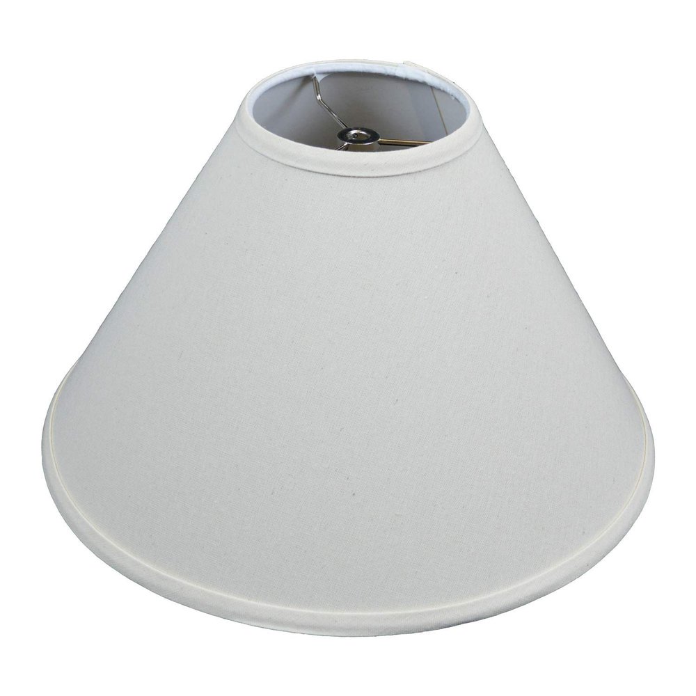 FenchelShades.com Lampshade 5" Top Diameter x 15" Bottom Diameter x 10" Slant Height with Washer (Spider) Attachment for Lamps with a Harp (Beige Homespun)