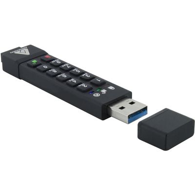 Apricorn 64GB Aegis Secure Key 3Z 256-bit AES XTS Hardware Encrypted FIPS 140-2 Level 3 Validated Secure USB 3.0 Flash Drive (ASK3Z-64GB),Black