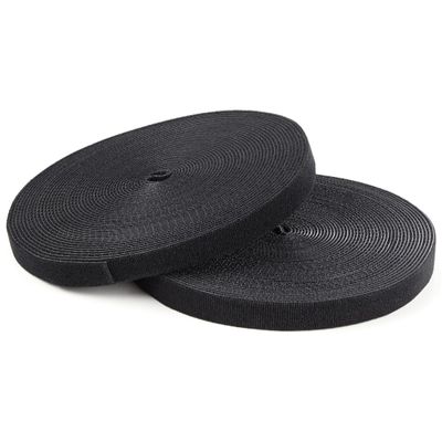 StarTech.com 100ft. Hook and Loop Roll - Cut-to-Size Reusable Cable Ties - Bulk Industrial Wire Fastener Tape - Adjustable Fabric Wraps - Black (HKLP100)