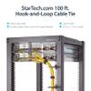 StarTech.com 100ft. Hook and Loop Roll - Cut-to-Size Reusable Cable Ties - Bulk Industrial Wire Fastener Tape - Adjustable Fabric Wraps - Black (HKLP100) view 2