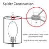 Aspen Creative 32222 Transitional Hardback Empire Shaped Spider Construction Lamp Shade in Black, 12" wide (11" x 12" x 8 1/2") view 4