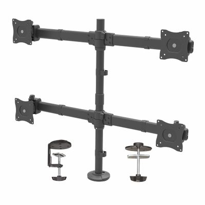 Desk Mount Quad Monitor Arm up to 27in, 17.6lb/8kg, VESA (ARMQUAD)
