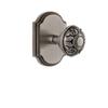 Grandeur 821931 Arc Plate Privacy with Grande Victorian Knob in Antique Pewter, 2.375 view 1