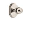 Grandeur 821357 Arc Plate Privacy with Bouton Knob in Polished Nickel, 2.375 view 1