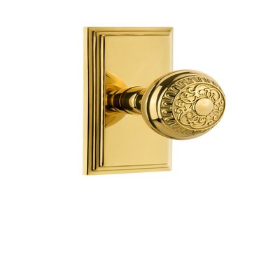 Grandeur 825741 Carre Plate Privacy with Windsor Knob in Lifetime Brass, Privacy - 2.375