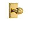 Grandeur 825741 Carre Plate Privacy with Windsor Knob in Lifetime Brass, Privacy - 2.375 view 1