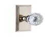 Grandeur 825339 Carre Plate Privacy with Fontainebleau Crystal Knob in Polished Nickel, Privacy - 2.75 view 1