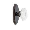 Grandeur 828322 Arc Plate Privacy with Baguette Crystal Knob in Timeless Bronze, 2.75 view 2