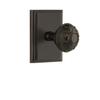 Grandeur 825369 Carre Plate Privacy with Grande Victorian Knob in Timeless Bronze, Privacy - 2.75 view 1