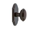 Grandeur 821687 Arc Plate Privacy with Eden Prairie Knob in Timeless Bronze, 2.375 view 2