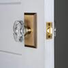 Grandeur 827770 Carre Plate Passage with Baguette Crystal Knob in Vintage Brass, Passage - 2.375 view 2