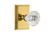 Grandeur 825220 Carre Plate Privacy with Biarritz Crystal Knob in Polished Brass, Privacy - 2.375 view 1