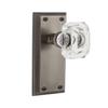 Grandeur 828394 Fifth Avenue Plate Privacy with Baguette Crystal Knob in Antique Pewter, Privacy - 2.75 view 1