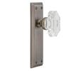 Grandeur 828394 Fifth Avenue Plate Privacy with Baguette Crystal Knob in Antique Pewter, Privacy - 2.75 view 2
