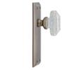 Grandeur 828394 Fifth Avenue Plate Privacy with Baguette Crystal Knob in Antique Pewter, Privacy - 2.75 view 3