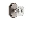 Grandeur 827710 Arc Plate Passage with Baguette Crystal Knob in Antique Pewter, 2.75 view 1
