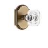 Grandeur 828180 Arc Plate Double Dummy with Baguette Crystal Knob in Vintage Brass view 1