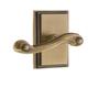 Grandeur 822749 Carre Plate Passage with Newport Lever in Vintage Brass, Passage - 2.75 view 1