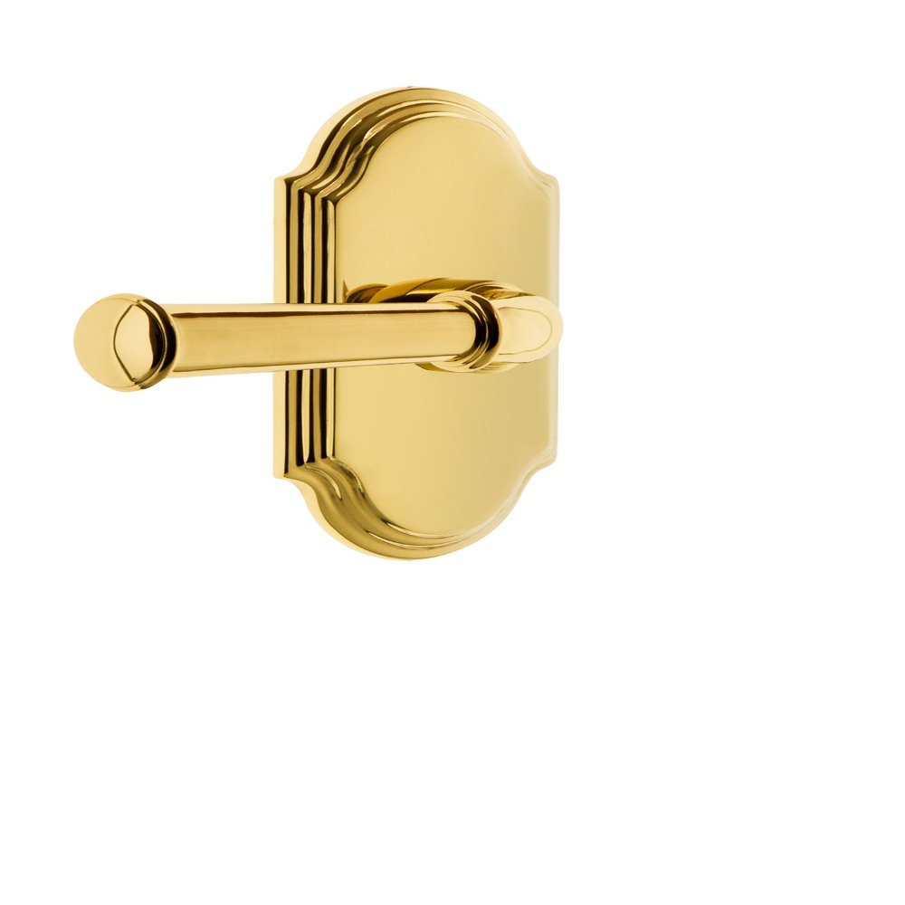 Grandeur 821083 Arc Plate Dummy with Georgetown Lever in Polished Brass