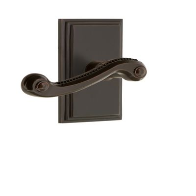 Grandeur 825779 Carre Plate Privacy with Newport Lever in Timeless Bronze, Privacy - 2.375