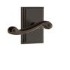 Grandeur 825779 Carre Plate Privacy with Newport Lever in Timeless Bronze, Privacy - 2.375 view 1