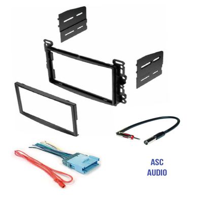 ASC Audio Double Din Car Stereo Dash Kit, Wire Harness, and Antenna Adapter for some Chevrolet - Vehicles Listed Below