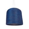 O'THENTIQUE 17.5 Inches Natural Seagrass Ceiling Pendant Lamp Lights Handmade Modern for Home Decor, Living Room, Bedroom, Kids Room, Office, Library (Blue) view 1