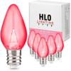 Holiday Lighting Outlet LED Smooth C7 Pink Replacement Christmas Light Bulbs for E12 Sockets, Energy Efficient Commercial Grade, 2 Diode 0.58 Watt (LED) Bulbs. Pack of 25 Bulbs view 1
