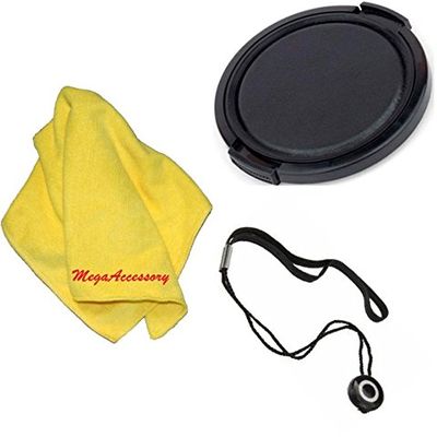 55mm Universal Snap-On Lens Cap for Sony 85mm f/2.8 SAM Mid-Range Telephoto Lens + Cap Keeper + Microfiber Cleaning Cloth + LCD Screen Protectors