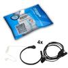 HQRP 4-Pack Acoustic Tube Earpiece PTT Throat Mic Headset Compatible with Kenwood NX420, NX240v, NX340u, NX320, NX220 Sun Meter view 2