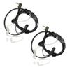 HQRP 2-Pack Acoustic Tube Earpiece PTT Throat Mic Headset Compatible with Kenwood TK-2212, TK-2212K, TK-2302, TK-2312 Sun Meter view 1