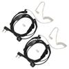 HQRP 2-Pack Acoustic Tube Earpiece PTT Throat Mic Headset Compatible with Kenwood TK-3200, TK-3200L, TK-3200LP Sun Meter view 1
