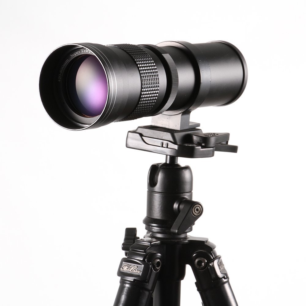 Hersmay 420-800mm f/8.3-16 Tele Zoom Lens Telephoto Zoom Lens Vario Lens for Canon EOS 1300D,200D,2000D,77D,G7 X Mark II,80D, 1200D, 1100D, 750D, 5D Mark III, IV DSLR Camera