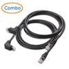 Cable Matters 10Gbps Combo-Pack 90 Degree Cat 6 Ethernet Cable - 5ft, Cat6 Right Angle Ethernet Cable (Right Angle Up and Down Connectors) view 2