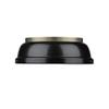 Golden Lighting 3602-14 AB-BK Duncan Flush Mount, Aged Brass with Black Shade view 2
