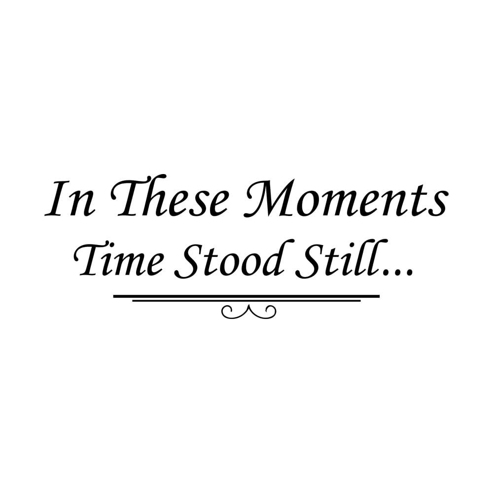 in These Moments Time Stood Still with Embellishment Wall Decal Sticker