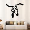 Vinyl Wall Decal Ballet Dance Studio Shoes Stickers Mural (ig4136) Black view 1