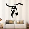 Vinyl Wall Decal Ballet Dance Studio Shoes Stickers Mural (ig4136) Black view 2