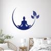Vinyl Wall Decal Yoga Room Buddha Silhouette Meditation Room Buddhist Meditate Home Zen Studio Decor Spiritual Art Large Calming Stickers (ig4132) Black view 3